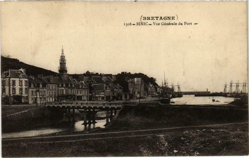 Carte postale ancienne Binic Vue Générale du Port