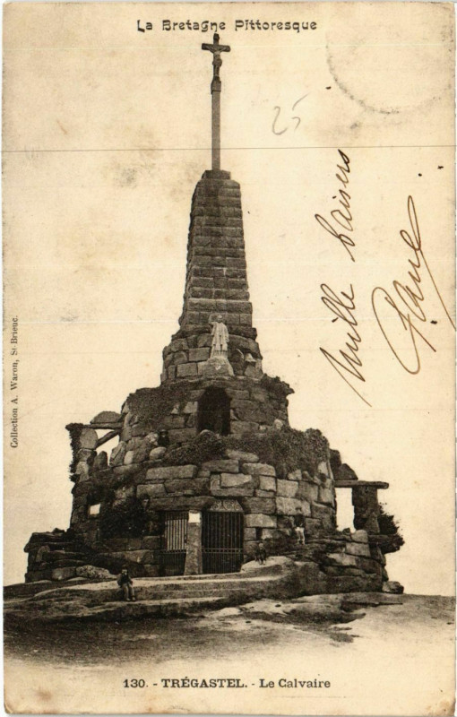 Carte postale ancienne Tregastel - Le Calvaire à Trégastel