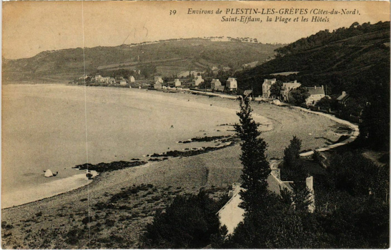 Carte postale ancienne Environs de Plestin-les-Greves - St-Efflam à Plestin-les-Grèves