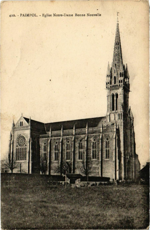 Carte postale ancienne Paimpol - Eglise Notre-Dame à Paimpol