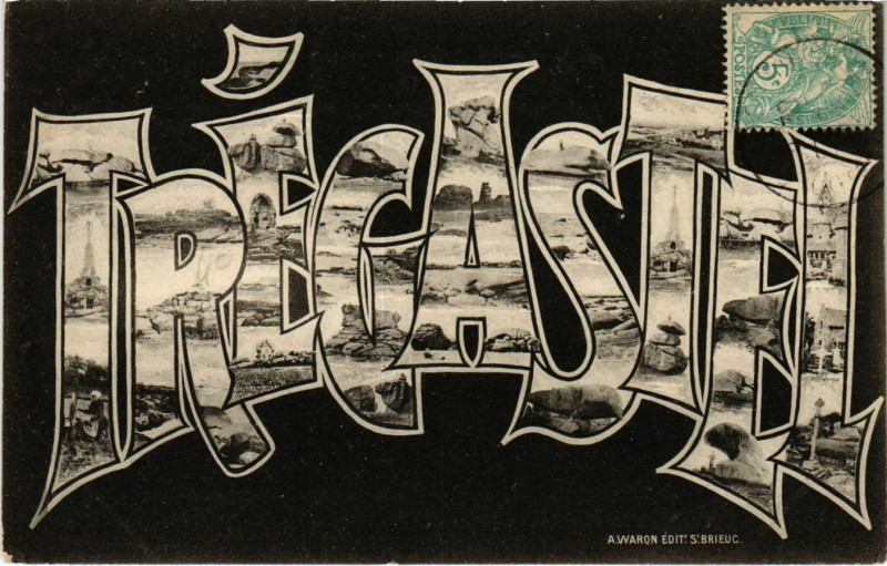 Carte postale ancienne Tregastel à Trégastel
