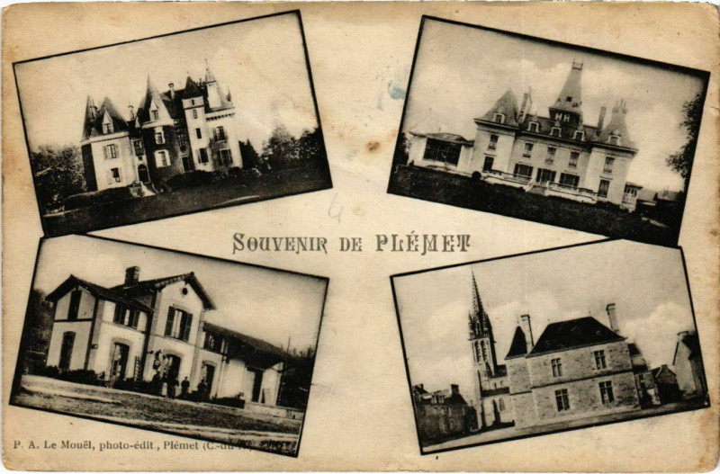 Carte postale ancienne Souvenir de Plemet à Plémet