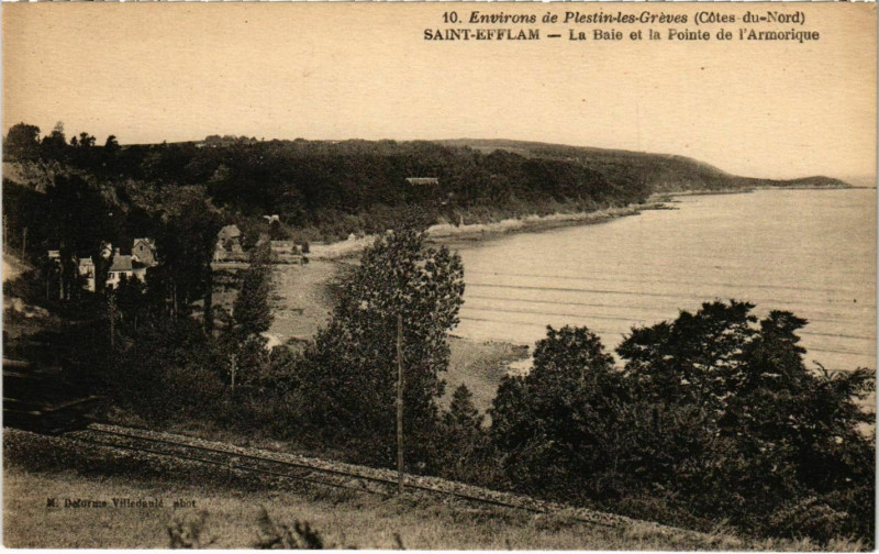 Carte postale ancienne Environs de Plestin-les-Greves - St-Efflam à Plestin-les-Grèves