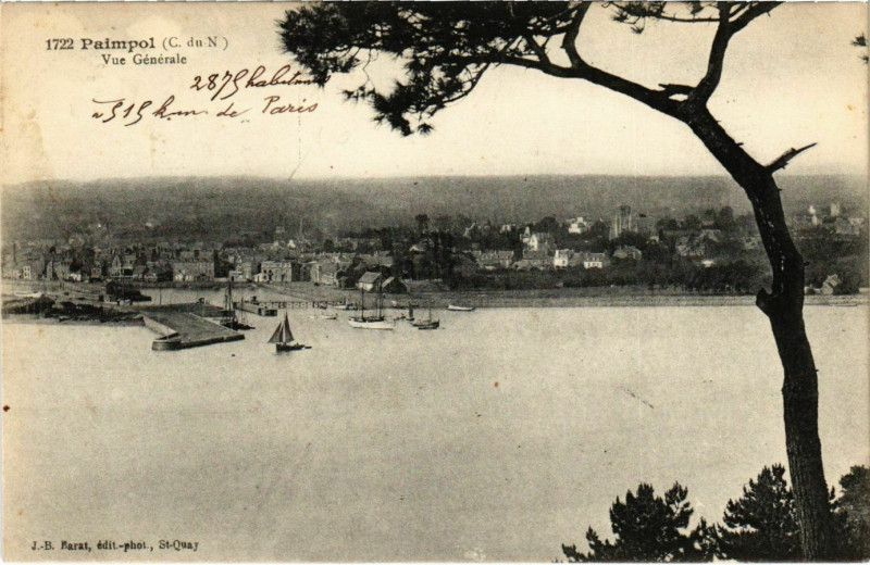 Carte postale ancienne Paimpol - Vue générale à Paimpol