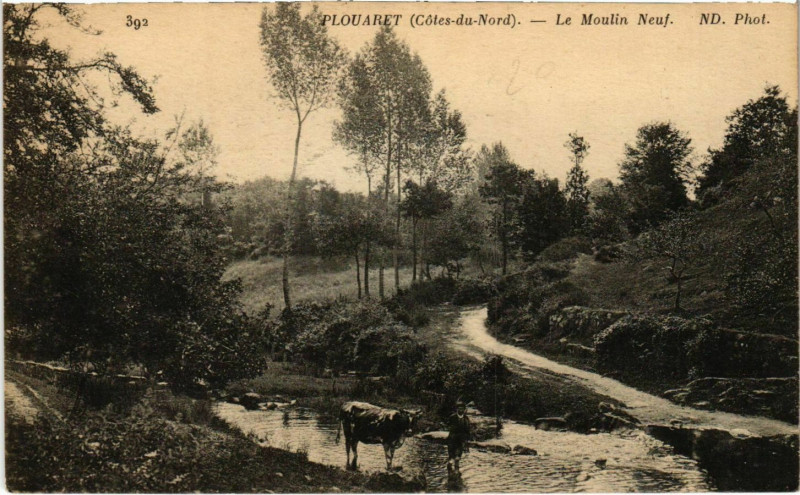 Carte postale ancienne Plouaret - Le Moulin Neuf à Plouaret