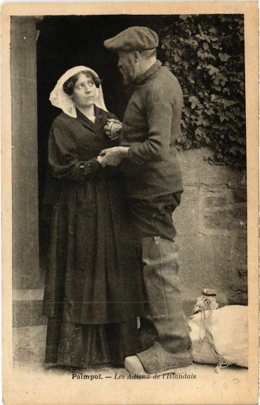 Carte postale ancienne Paimpol - Les Adieux de l'Islandais à Paimpol