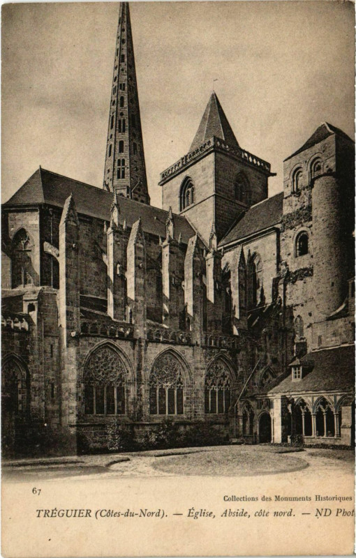 Carte postale ancienne Treguier - Eglise à Tréguier