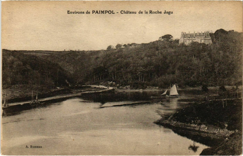 Carte postale ancienne Paimpol - Chateau de La Roche Jagu à Paimpol