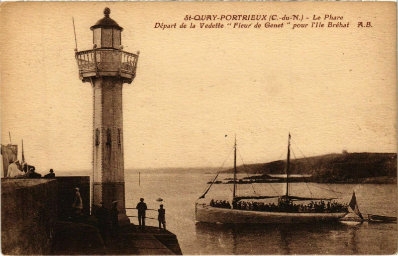 Carte postale ancienne Saint-Quay-Portrieux - Le Phare à Saint-Quay-Portrieux