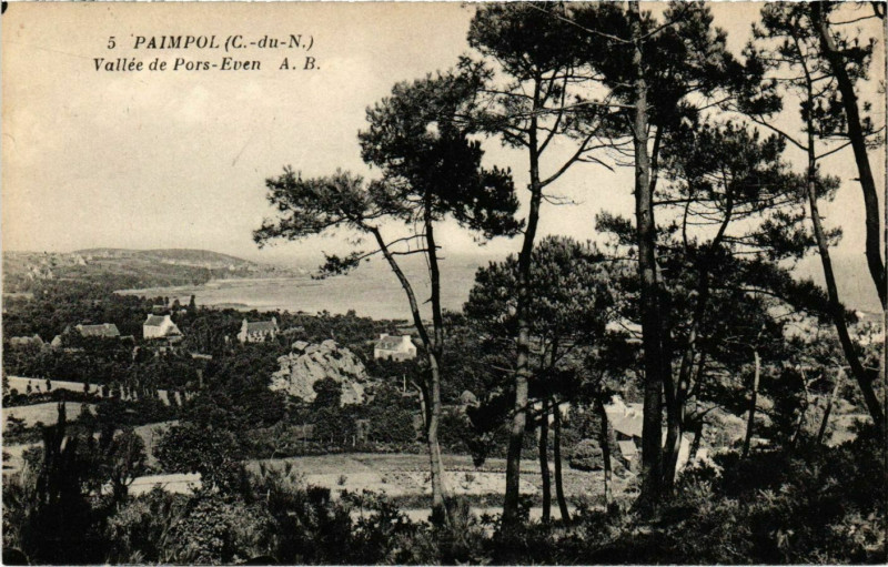 Carte postale ancienne Paimpol - Vallée de Pors Even à Paimpol