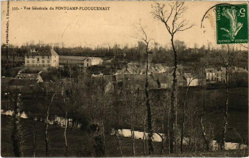 Carte postale ancienne Vue générale du Pontgamp-Plouguenast