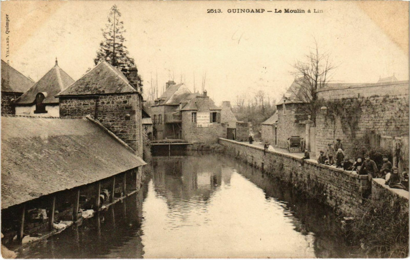 Carte postale ancienne Guingamp - Le Moulin a Lin à Guingamp