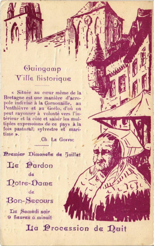 Carte postale ancienne Guingamp - Ville historique à Guingamp
