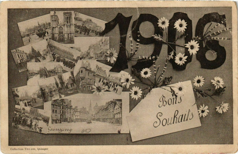 Carte postale ancienne Bons Souhaits