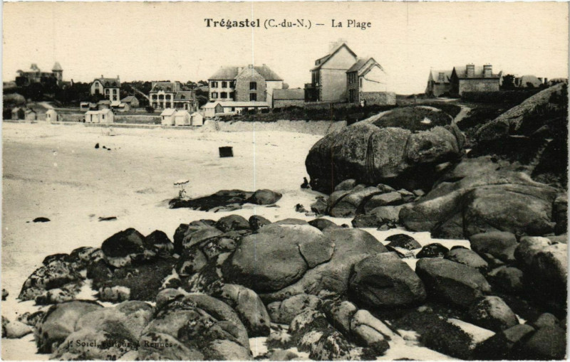 Carte postale ancienne Tregastel - La Plage à Trégastel