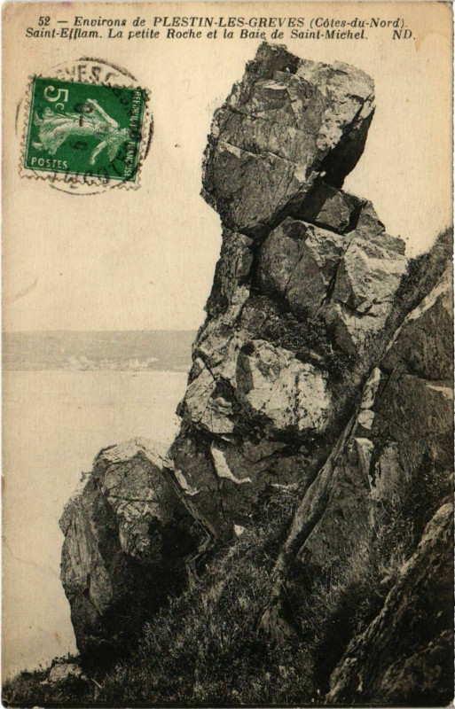 Carte postale ancienne Environs de Plestin-les-Greves - St-Efflam à Plestin-les-Grèves