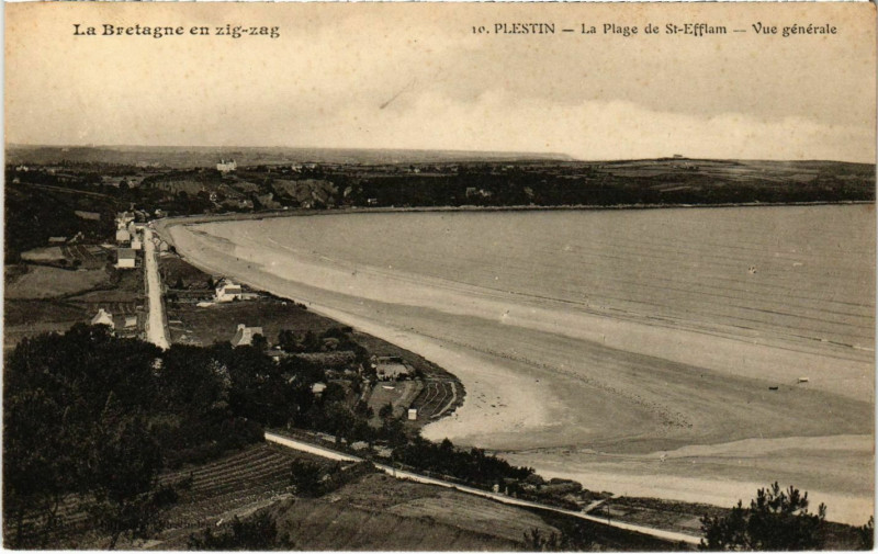 Carte postale ancienne Plestin - La Plage de Saint-Efflam