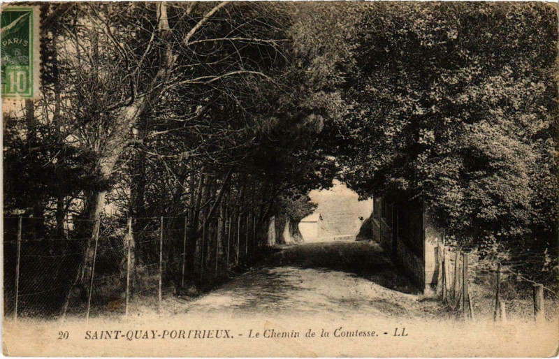 Carte postale ancienne Saint-Quay-Portrieux - Le Chemin de la Comtesse à Saint-Quay-Portrieux