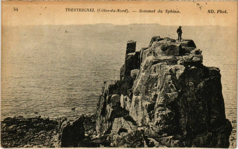 Carte postale ancienne Trestignel - Sommet du Sphinx
