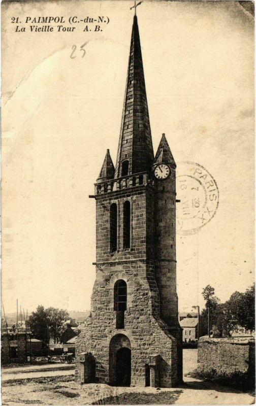 Carte postale ancienne Paimpol - La Vieille Tour à Paimpol