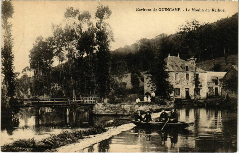 Carte postale ancienne Environs de Guingamp - Le Moulin de Kerhuel à Guingamp