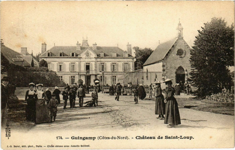 Carte postale ancienne Guingamp - Chateau de St-Loup à Guingamp