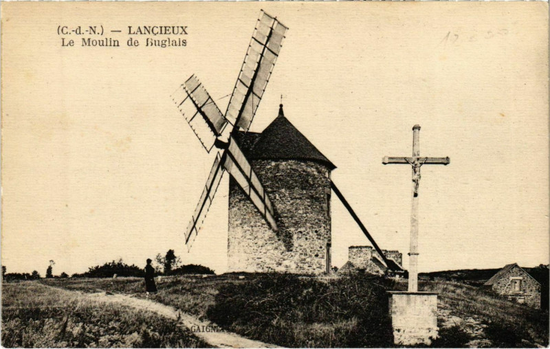 Carte postale ancienne Lancieux - Le Moulin de Buglais à Lancieux