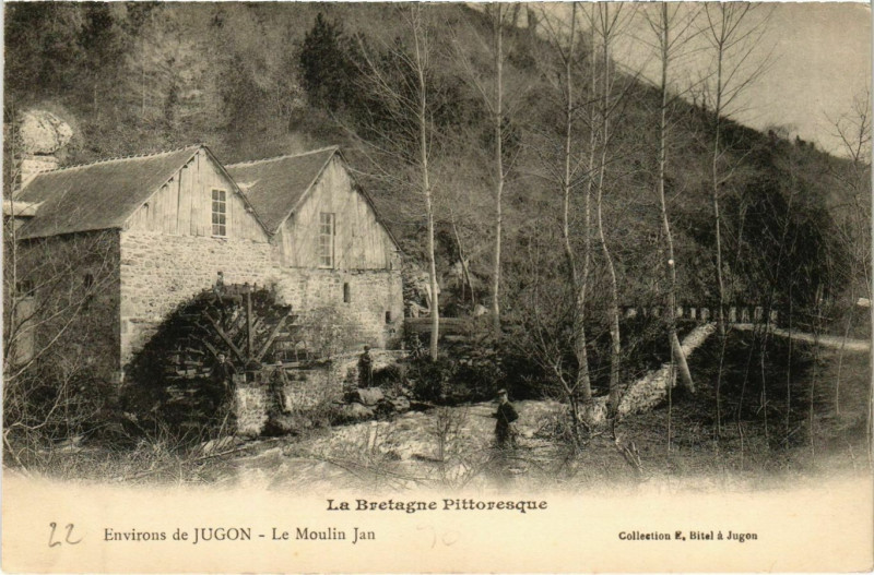 Carte postale ancienne Environs de Jugon - Le Moulin Jan