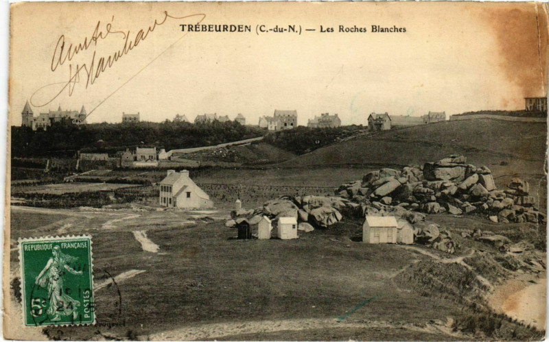 Carte postale ancienne Trebeurden - Les Roches Blanches à Trébeurden