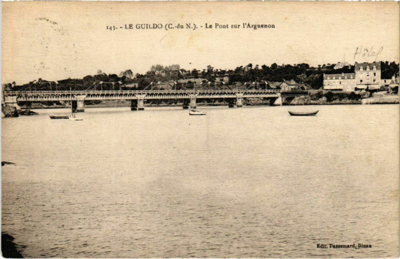 Carte postale ancienne Le Guildo - Le Pont sur l'Arguenon