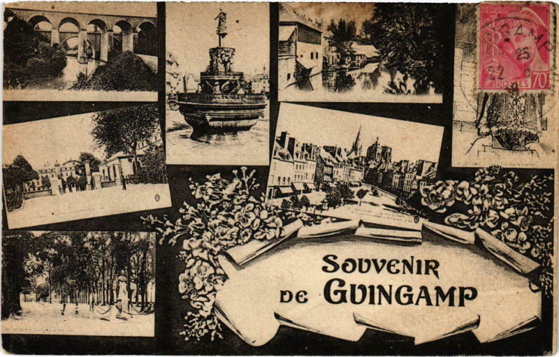 Carte postale ancienne Souvenir de Guingamp à Guingamp