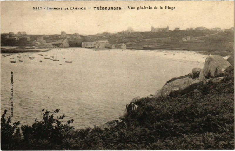 Carte postale ancienne Trebeurden - Vue générale de la Plage à Trébeurden