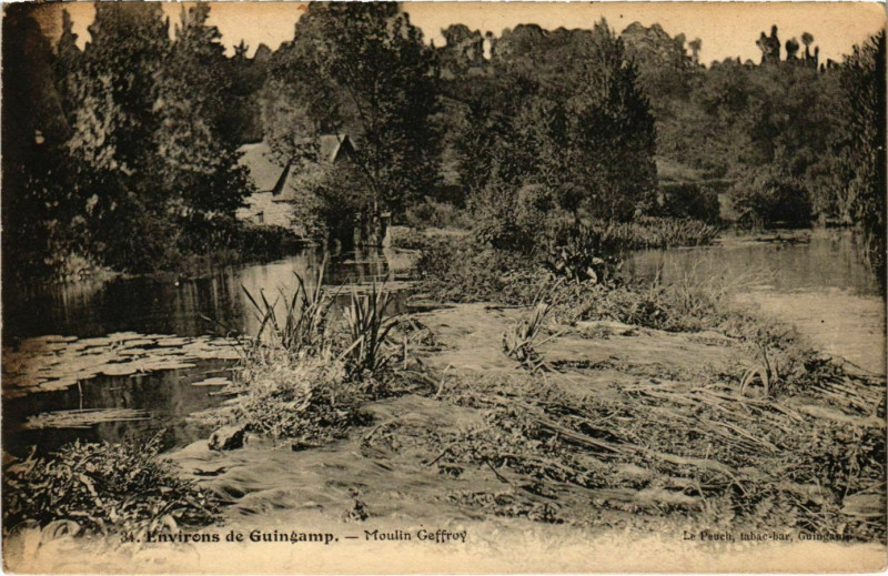 Carte postale ancienne Guingamp - Moulin Geffroy à Guingamp