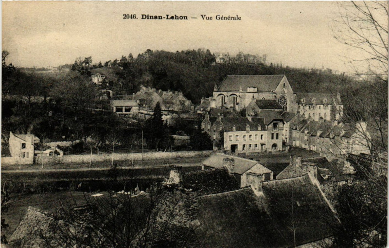 Carte postale ancienne Dinan-Lehon - Vue générale à Dinan