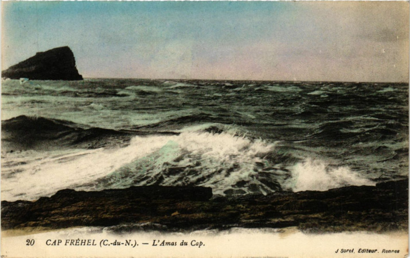 Carte postale ancienne Cap Frehel - L'Amas du Cap à Fréhel