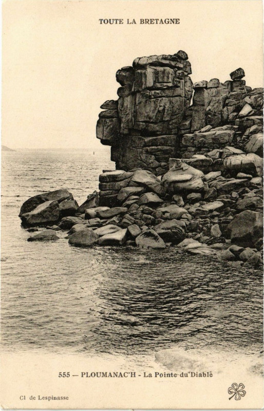 Carte postale ancienne Ploumanac'H - La Pointe du Diable