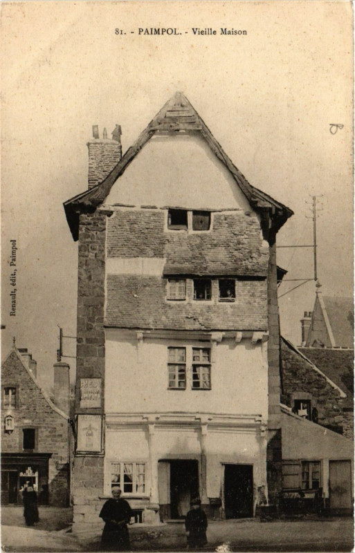 Carte postale ancienne Paimpol - Vieille Maison à Paimpol