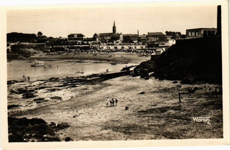Carte postale ancienne Saint-Quay-Portrieux-Vue générale de la Plage prise de la Gréve... à Saint-Quay-Portrieux