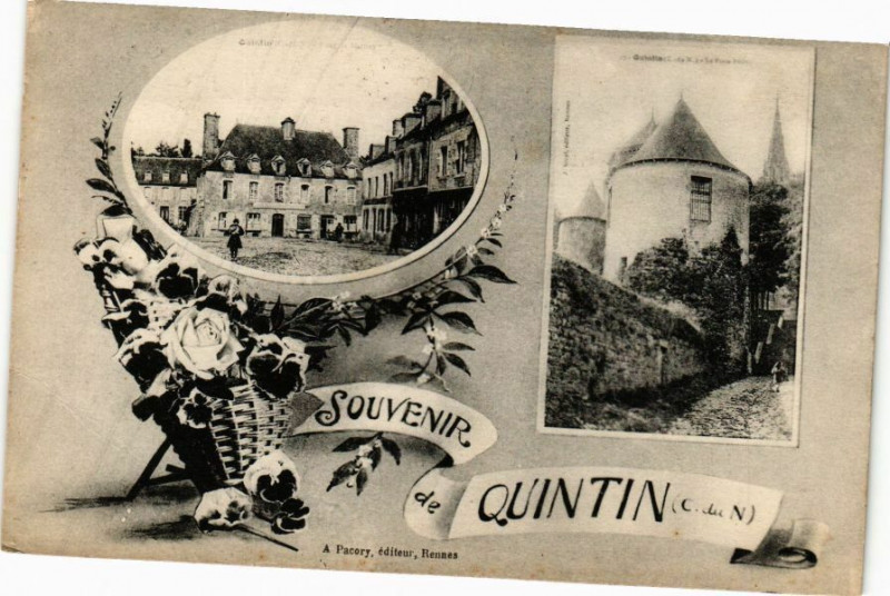 Carte postale ancienne Souvenir de Quintin à Quintin