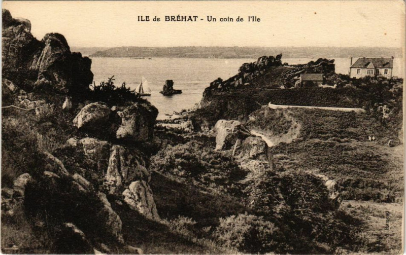 Carte postale ancienne Ile de Brehat - Un coin de l'Ile à Île-de-Bréhat