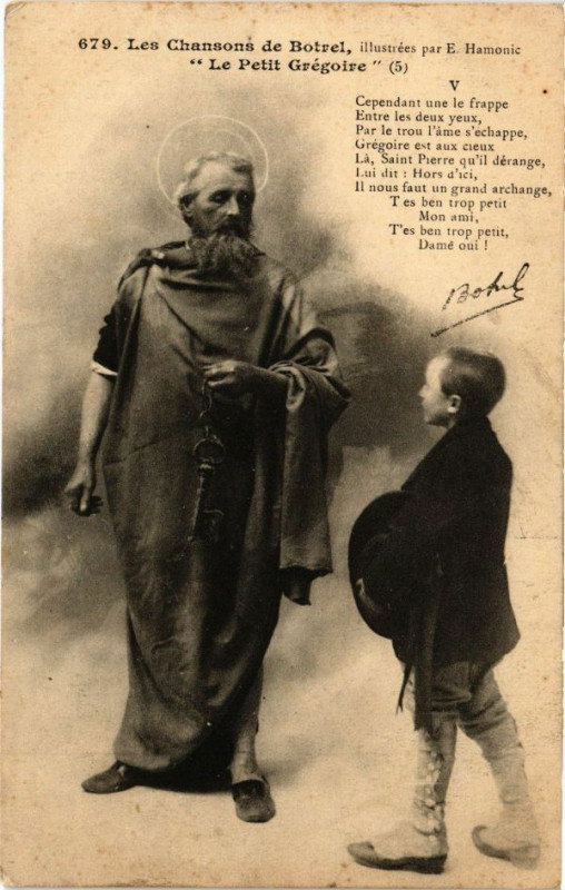 Carte postale ancienne Les Chansons de Botrel - Le Petit Grégorie