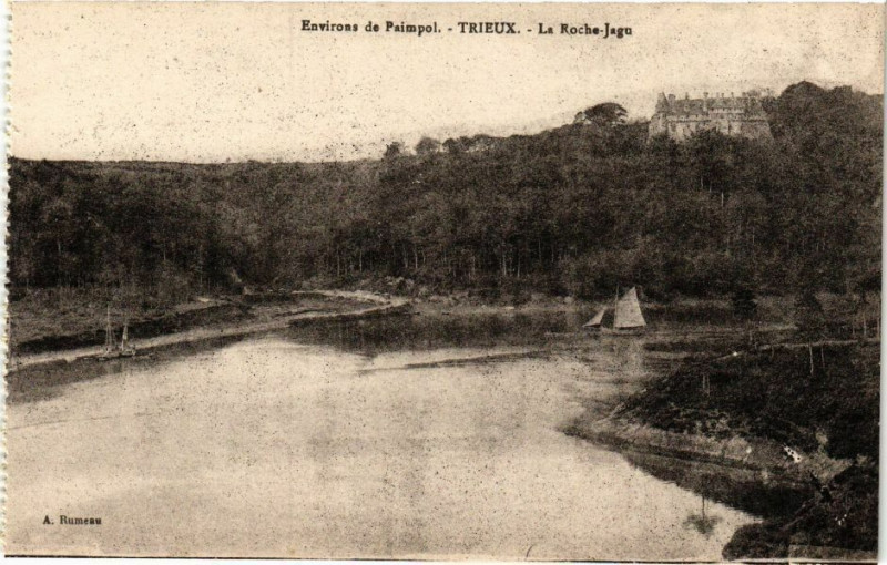Carte postale ancienne Environs de Paimpol - Trieux - La Roche-Jagu à Paimpol