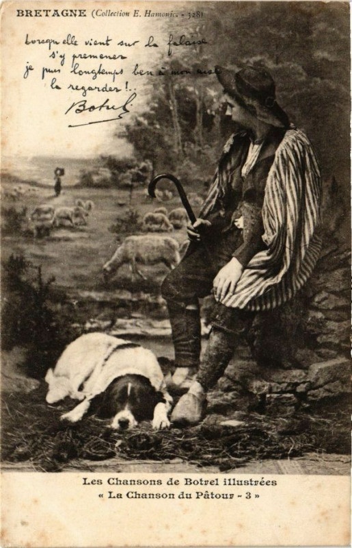 Carte postale ancienne Bretagne Les Chansons de Botrel illustrées Le Chanson du Patour