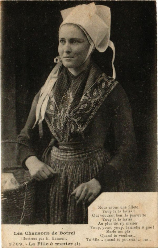 Carte postale ancienne Les Chansons de Botrel - La Fille a marier