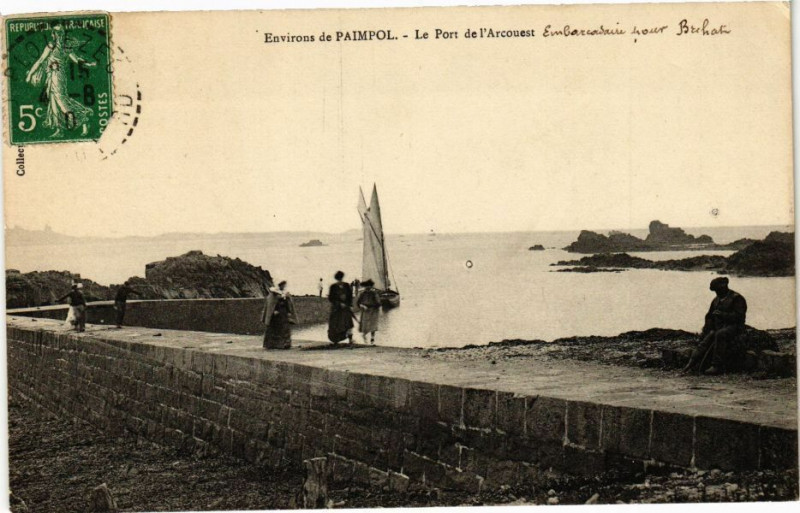 Carte postale ancienne Environs de Paimpol - Le Port de l'Arcouest à Paimpol