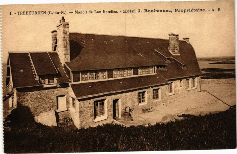 Carte postale ancienne Trebeurden - Manoir de Lan Kellerec - Hotel J.Boubennec à Trébeurden