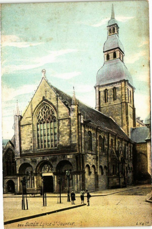 Carte postale ancienne Ed. Aqua 860 Dinan Eglise St-Sauveur à Dinan