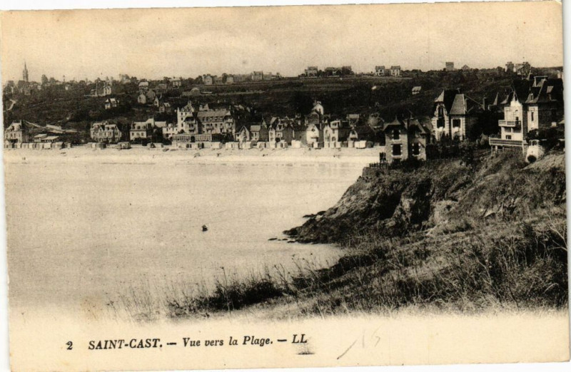 Carte postale ancienne Saint-Cast-Vue vers la Plage