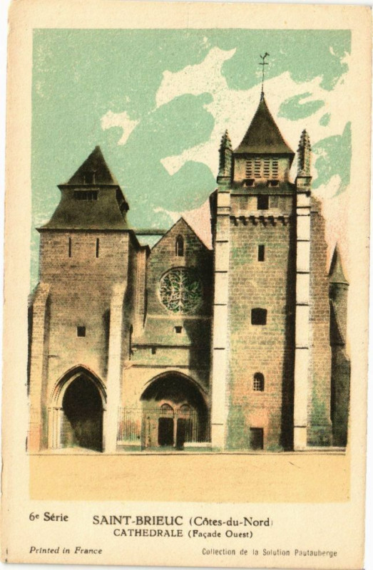 Carte postale ancienne Saint-Brieuc-Cathédrale à Saint-Brieuc