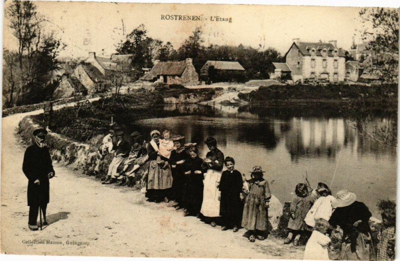 Carte postale ancienne Rostrenen-L'Etang à Rostrenen